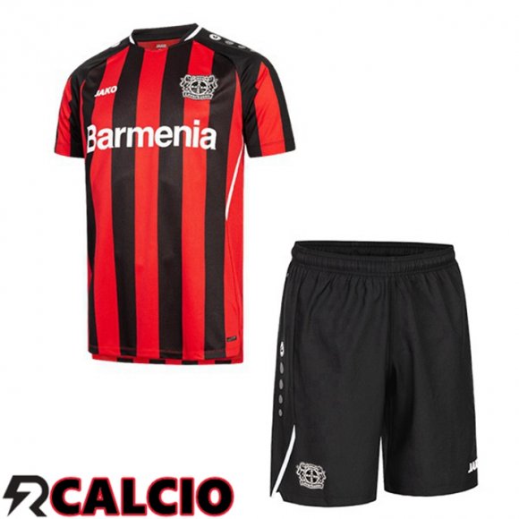 Prima Maglia Bayer 04 Leverkusen Bambino Rosso/Nero 2021 2022