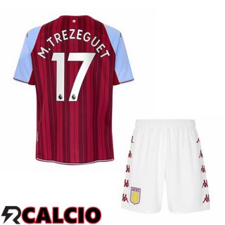 Prima Maglia Aston Villa (Trezeguet 17) Bambino Rosso 2021 2022  Prima Maglia Aston Villa (Trezeguet 17) Bambino Rosso 2021 2022