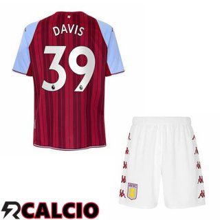 Prima Maglia Aston Villa (Davis 39) Bambino Rosso 2021 2022  Prima Maglia Aston Villa (Davis 39) Bambino Rosso 2021 2022