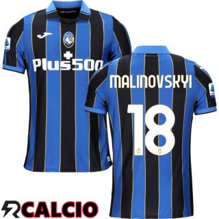 Prima Maglia Atalanta（MALINOVSKYI 18）Blu/Nero 2021/2022