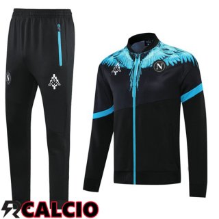 Insieme Tuta Calcio - Giacca SSC Napoli Nero Blu 2021/2022