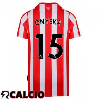 Prima Maglia Brentford FC (ONYEKA 15) Rosso/Bianco 2021 2022