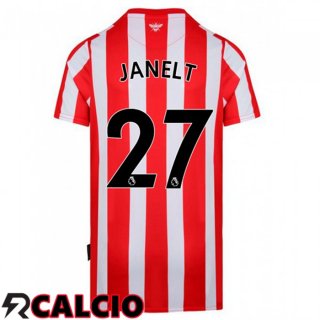 Prima Maglia Brentford FC (JANELT 27) Rosso/Bianco 2021 2022