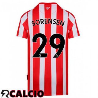 Prima Maglia Brentford FC (SORENSEN 29) Rosso/Bianco 2021 2022