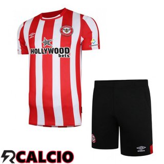 Prima Maglia Brentford FC Bambino Rosso/Bianco 2021 2022  Prima Maglia Brentford FC Bambino Rosso/Bianco 2021 2022