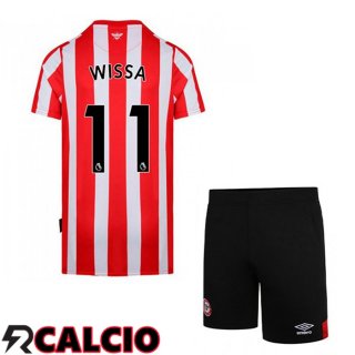 Prima Maglia Brentford FC (WISSA 11) Bambino Rosso/Bianco 2021 2022  Prima Maglia Brentford FC (WISSA 11) Bambino Rosso/Bianco 2021 2022