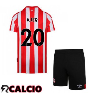 Prima Maglia Brentford FC (AJER 20) Bambino Rosso/Bianco 2021 2022  Prima Maglia Brentford FC (AJER 20) Bambino Rosso/Bianco 2021 2022