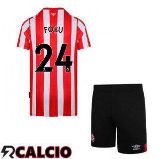 Prima Maglia Brentford FC (FOSU 24) Bambino Rosso/Bianco 2021 2022  Prima Maglia Brentford FC (FOSU 24) Bambino Rosso/Bianco 2021 2022