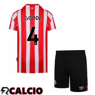 Prima Maglia Brentford FC (GOODE 4) Bambino Rosso/Bianco 2021 2022  Prima Maglia Brentford FC (GOODE 4) Bambino Rosso/Bianco 2021 2022
