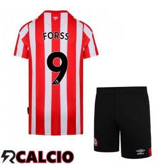 Prima Maglia Brentford FC (FORSS 9) Bambino Rosso/Bianco 2021 2022  Prima Maglia Brentford FC (FORSS 9) Bambino Rosso/Bianco 2021 2022