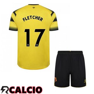 Prima Maglia Watford FC (FLETCHER 17) Bambino Giallo/Nero 2021 2022