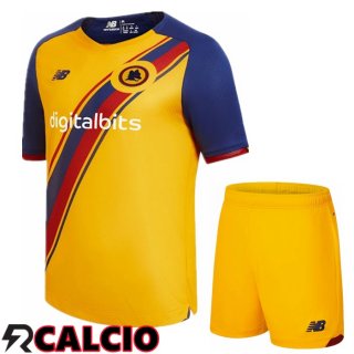 Terza Maglia AS Roma Bambino Terza Giallo 2021/2022