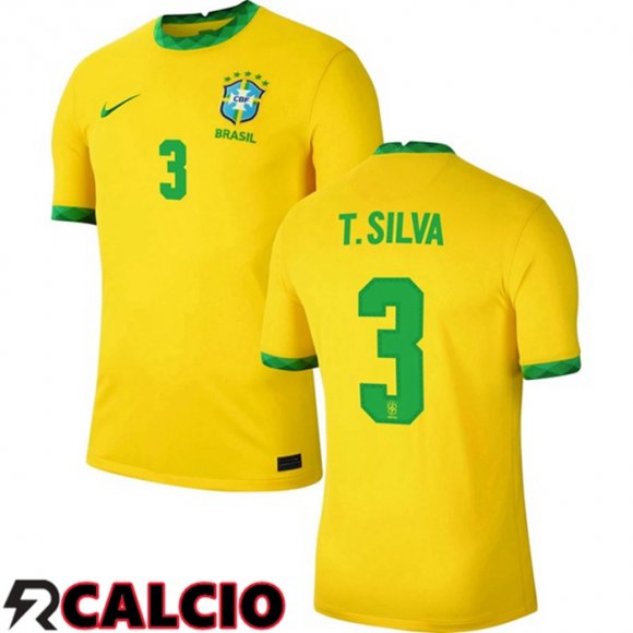 Prima Maglia Nazionale Brasile (T.SILVA 3) 2020/2021  Prima Maglia Nazionale Brasile (T.SILVA 3) 2020/2021