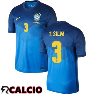 Seconda Maglia Nazionale Brasile (T.SILVA 3) 2020/2021
