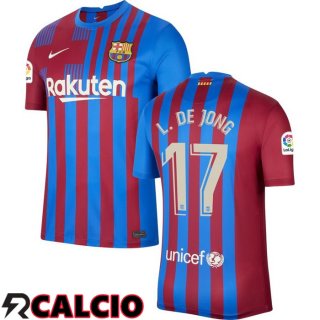 Prima Maglia FC Barcellona (L.DE JONG 17) Rosso/Blu 2021/2022