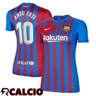 Prima Maglia FC Barcellona (ANSU FATI 10) Donna Rosso/Blu 2021/2022