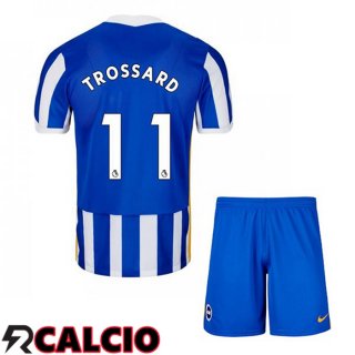 Prima Maglia Brentford FC (TROSSARD 11) Bambino Blu/Bianco 2021 2022