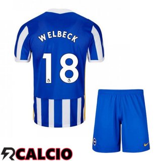 Prima Maglia Brentford FC (WELBECK 18) Bambino Blu/Bianco 2021 2022