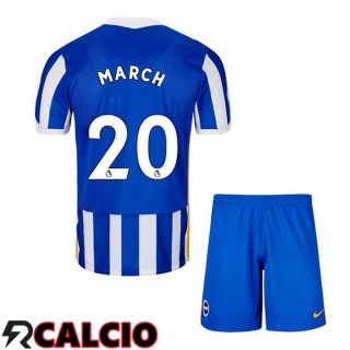Prima Maglia Brentford FC (MARCH 20) Bambino Blu/Bianco 2021 2022
