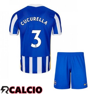 Prima Maglia Brentford FC (CUCURELLA 3) Bambino Blu/Bianco 2021 2022
