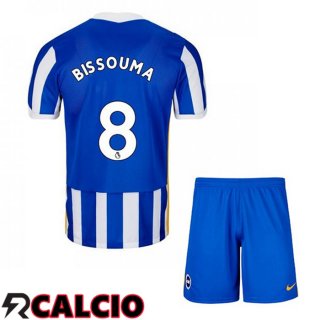 Prima Maglia Brentford FC (BISSOUMA 8) Bambino Blu/Bianco 2021 2022