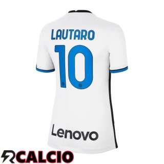 Seconda Maglia Inter Milan(LAUTARO 10)Donna Bianco 2021/2022  Seconda Maglia Inter Milan(LAUTARO 10)Donna Bianco 2021/2022