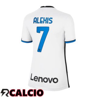 Seconda Maglia Inter Milan(ALEXIS 7)Donna Bianco 2021/2022  Seconda Maglia Inter Milan(ALEXIS 7)Donna Bianco 2021/2022