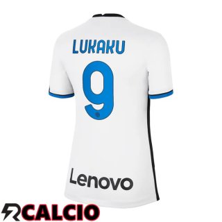 Seconda Maglia Inter Milan(DZEKO 9)Donna Bianco 2021/2022  Seconda Maglia Inter Milan(DZEKO 9)Donna Bianco 2021/2022