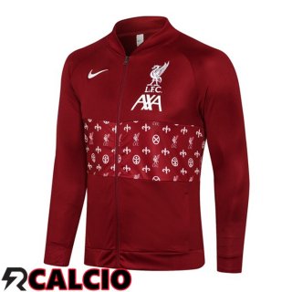 Giacca Calcio FC Liverpool Rosso 2021/2022  Giacca Calcio FC Liverpool Rosso 2021/2022