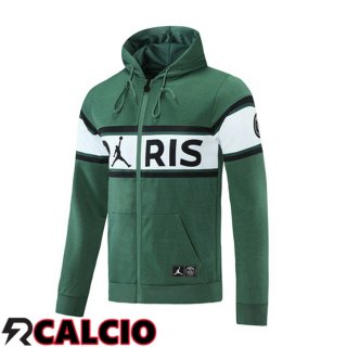 Giacca Con Cappuccio JORDAN Paris PSG Verde 2021/2022  Giacca Con Cappuccio JORDAN Paris PSG Verde 2021/2022
