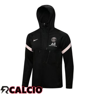 Giacca Con Cappuccio Paris PSG Nero 2021/2022  Giacca Con Cappuccio Paris PSG Nero 2021/2022