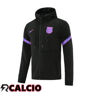 Giacca Con Cappuccio FC Barcellona Nero 2021/2022  Giacca Con Cappuccio FC Barcellona Nero 2021/2022