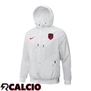Giacca Con Cappuccio Atletico Madrid Bianco 2021/2022  Giacca Con Cappuccio Atletico Madrid Bianco 2021/2022
