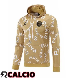 Giacca Con Cappuccio JORDAN Paris PSG Giallo 2021/2022  Giacca Con Cappuccio JORDAN Paris PSG Giallo 2021/2022