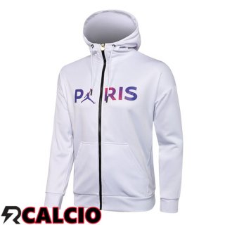 Giacca Con Cappuccio JORDAN Paris PSG Bianco Viola 2021/2022  Giacca Con Cappuccio JORDAN Paris PSG Bianco Viola 2021/2022