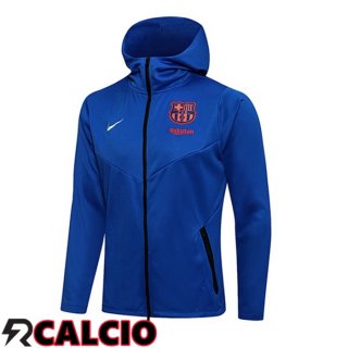 Giacca Con Cappuccio FC Barcellona Blu 2021/2022  Giacca Con Cappuccio FC Barcellona Blu 2021/2022