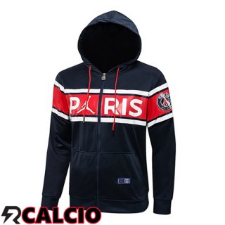 Giacca Con Cappuccio JORDAN Paris PSG Blu Royal Rosso 2021/2022  Giacca Con Cappuccio JORDAN Paris PSG Blu Royal Rosso 2021/2022