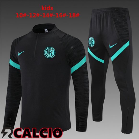Tuta Calcio Bambino Inter Milan Nero 2021/2022  Tuta Calcio Bambino Inter Milan Nero 2021/2022