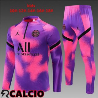 Tuta Calcio Bambino JORDAN Paris PSG Viola 2021/2022  Tuta Calcio Bambino JORDAN Paris PSG Viola 2021/2022