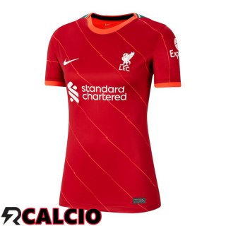 Prima Maglia FC Liverpool Donna Rosso 2021/2022  Prima Maglia FC Liverpool Donna Rosso 2021/2022