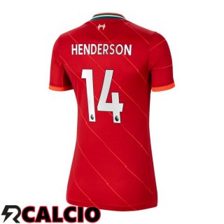Prima Maglia FC Liverpool (HENDERSON 14) Donna Rosso 2021/2022  Prima Maglia FC Liverpool (HENDERSON 14) Donna Rosso 2021/2022