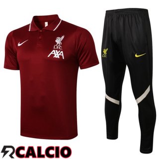 Maglia Polo FC Liverpool + Pantaloni Rosso 2021/2022