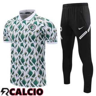 Maglia Polo Nigeria + Pantaloni Bianco Verde 2021/2022  Maglia Polo Nigeria + Pantaloni Bianco Verde 2021/2022