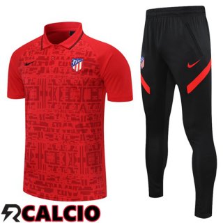 Maglia Polo Atletico Madrid + Pantaloni Rosso 2021/2022  Maglia Polo Atletico Madrid + Pantaloni Rosso 2021/2022