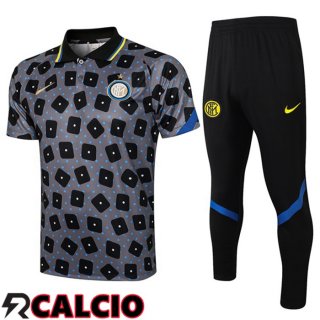 Maglia Polo Inter Milan + Pantaloni Grigio Nero 2021/2022