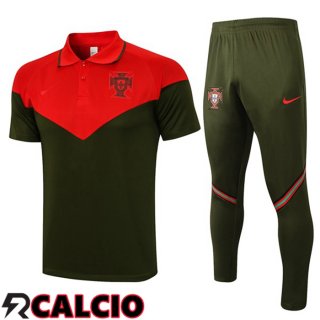 Maglia Polo Portogallo + Pantaloni Rosso Verde 2021/2022