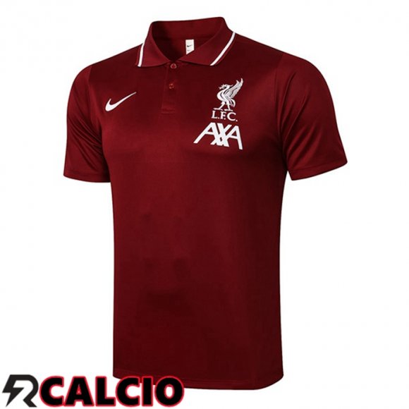Maglia Polo FC Liverpool Rosso 2021/2022  Maglia Polo FC Liverpool Rosso 2021/2022