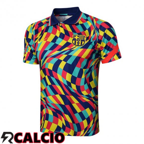Maglia Polo FC Barcellona Giallo Blu 2021/2022  Maglia Polo FC Barcellona Giallo Blu 2021/2022
