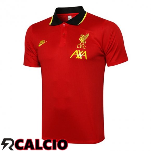 Maglia Polo FC Liverpool Rosso 2021/2022  Maglia Polo FC Liverpool Rosso 2021/2022