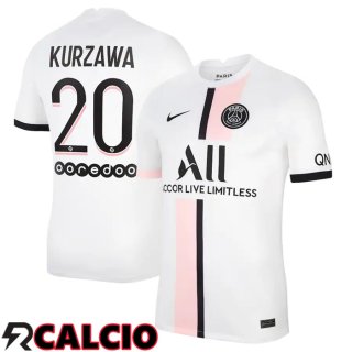 Seconda Maglia Paris PSG (Kurzawa 20) Bianco 2021/2022  Seconda Maglia Paris PSG (Kurzawa 20) Bianco 2021/2022